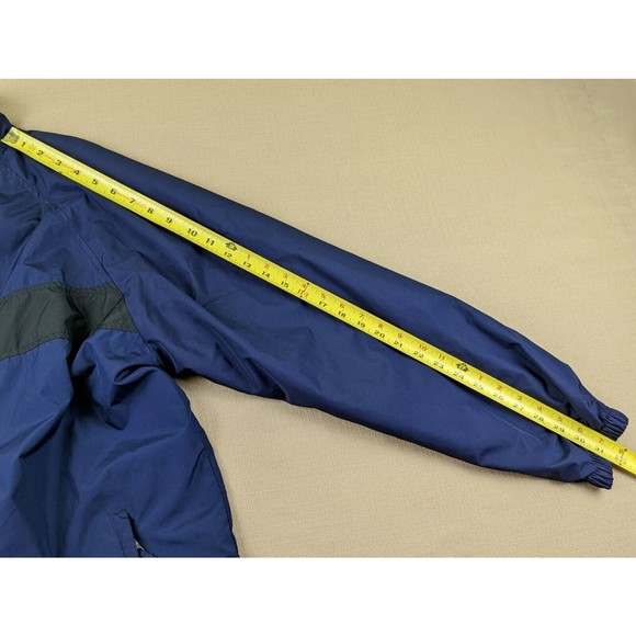 VTG Pro Spirit Men L Retro Golf Jacket Windbreaker Zip Up Mesh Lined Blue Black - Picture 11 of 11